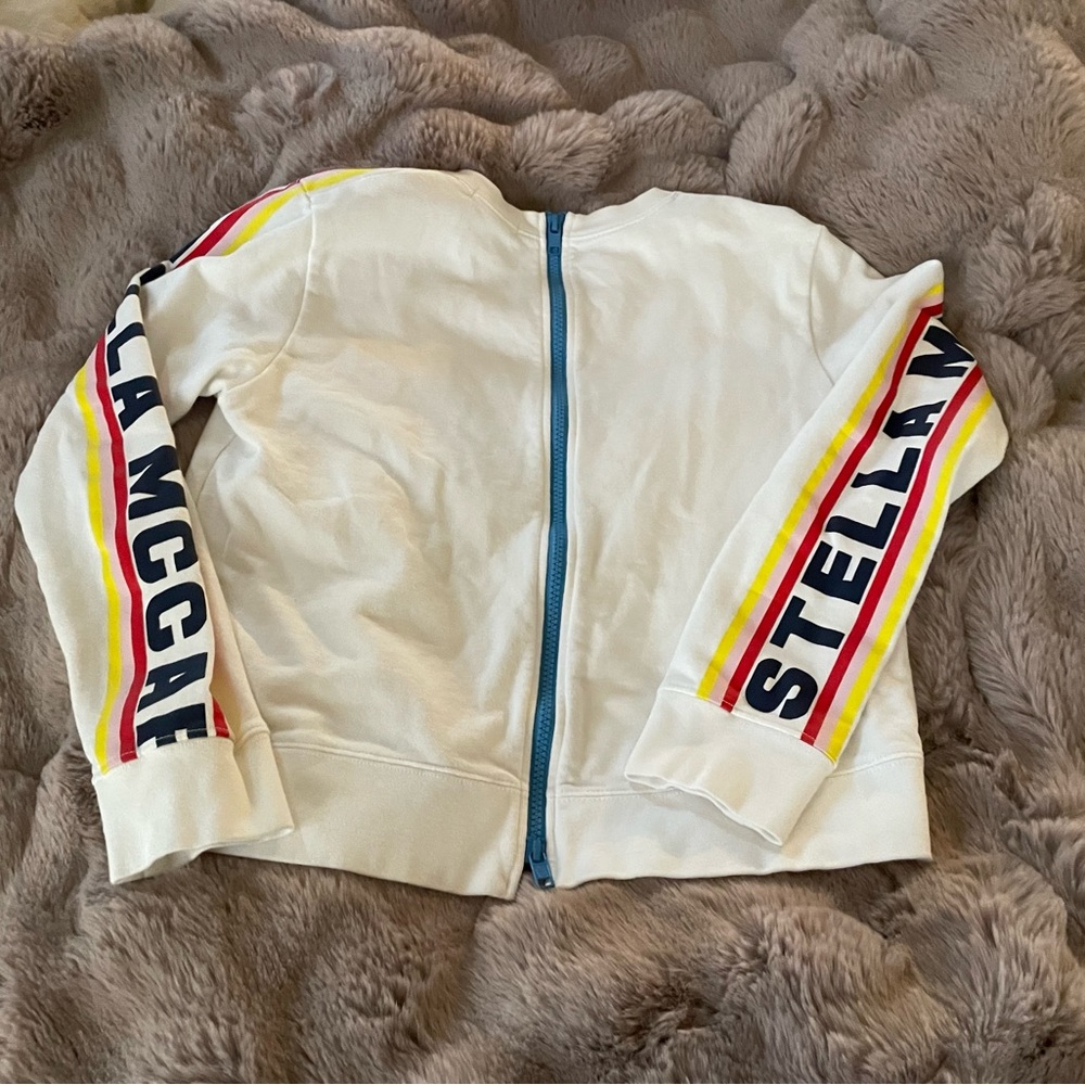 Girls Stella McCarthy white zip-up sweatshirt size 12y